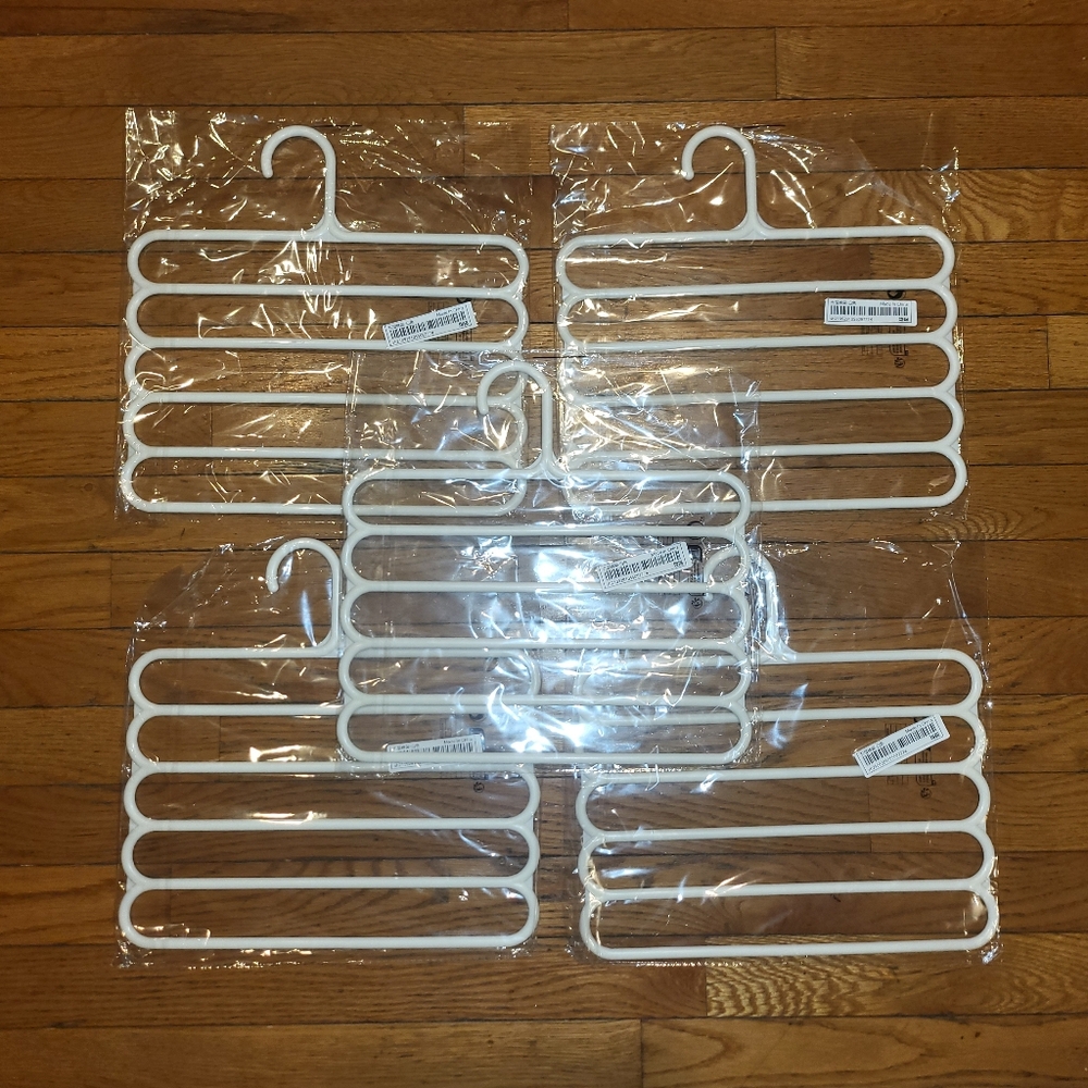 Plastic 5-layer Space-saving Pant Hangers 5 Pc